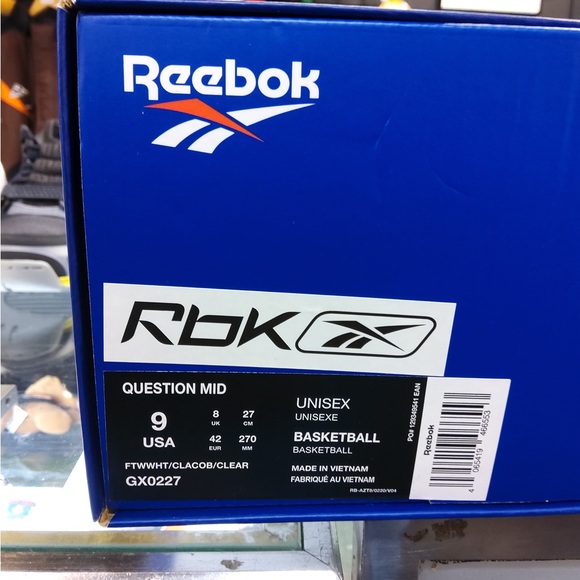 Reebok Question Allen Iverson Blue Toe Size 9 Men's Shoes - Picture 6 of 6